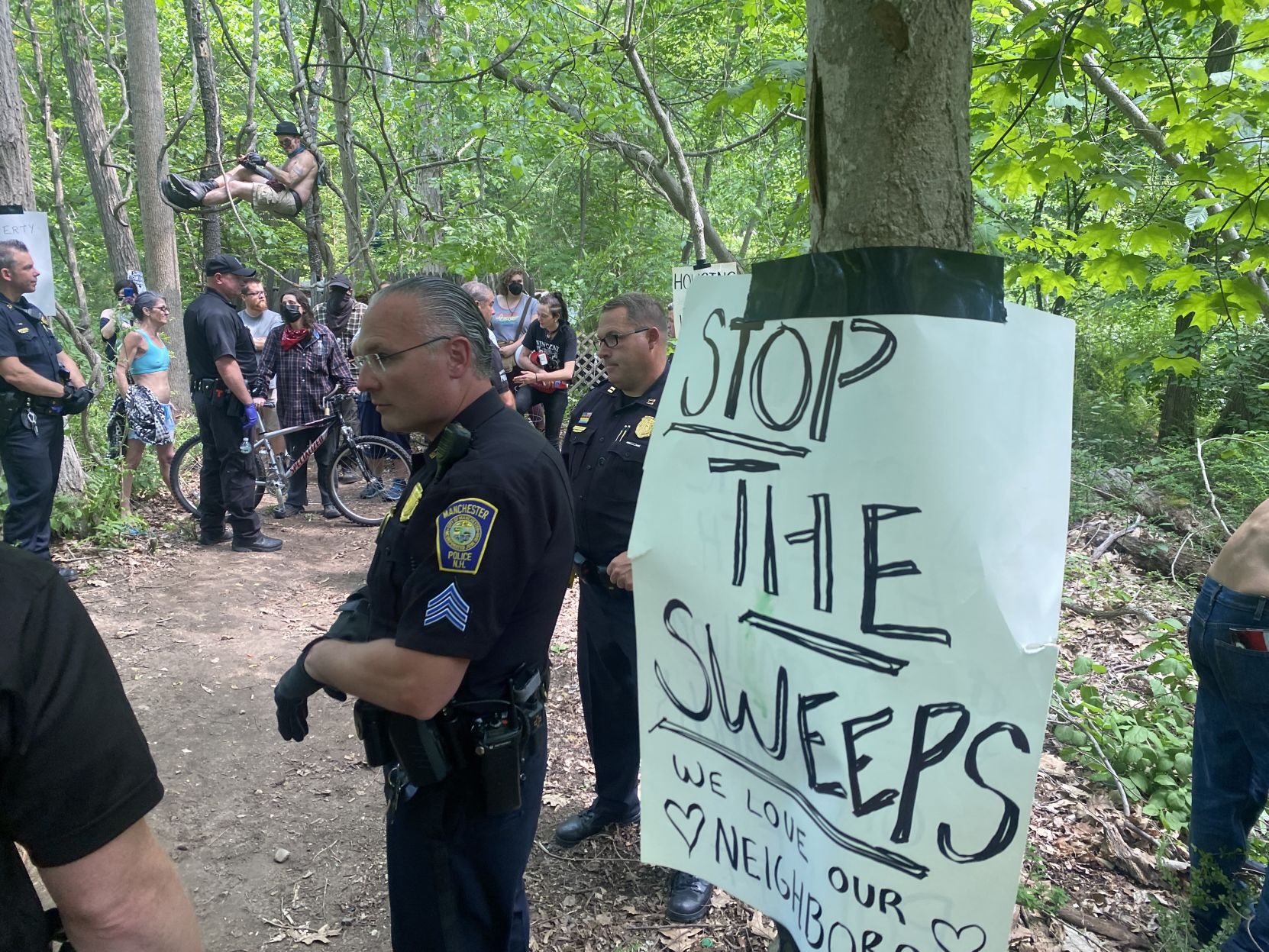 Homeless camp on the West Side